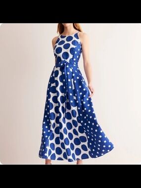 Linen Maxi Halter Dress, Surf the Web, Spotted